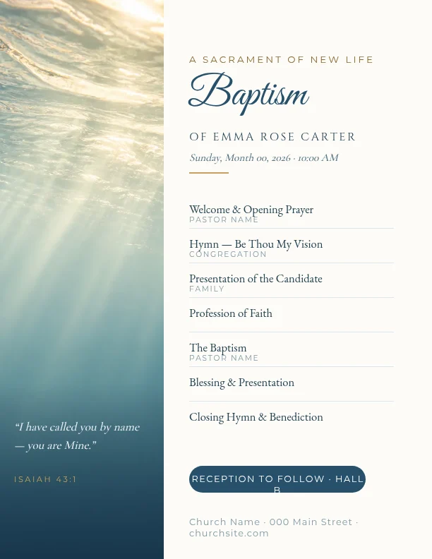 Baptism Program