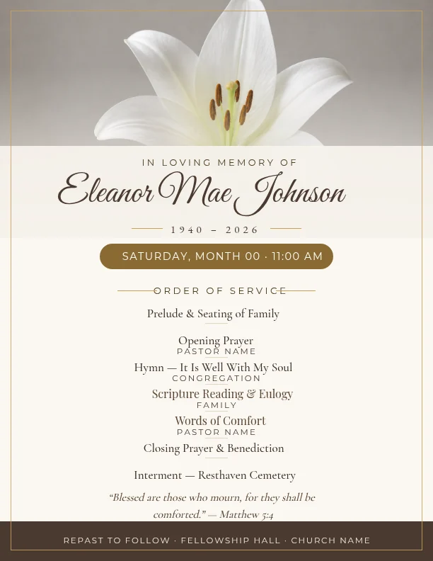 Funeral Program