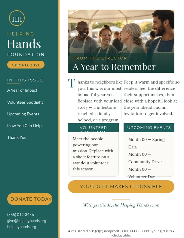 Nonprofit Newsletter