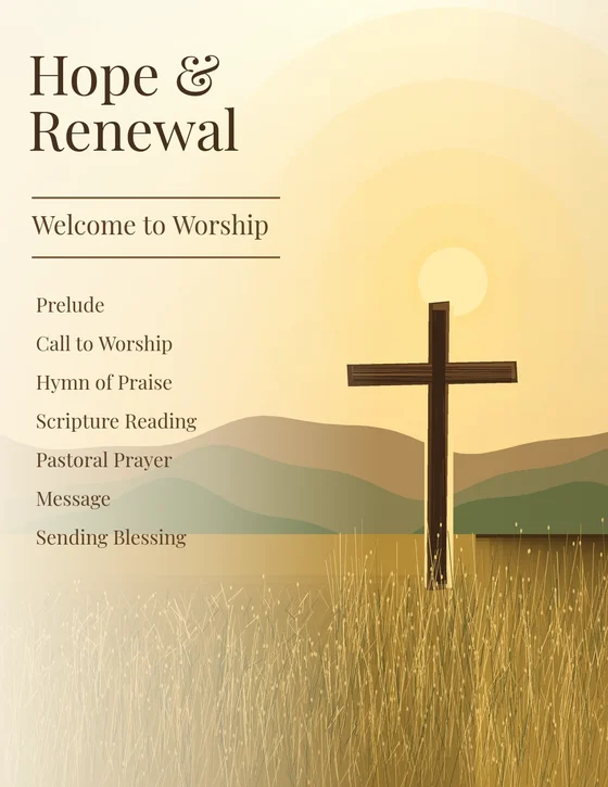 Church Bulletin template preview